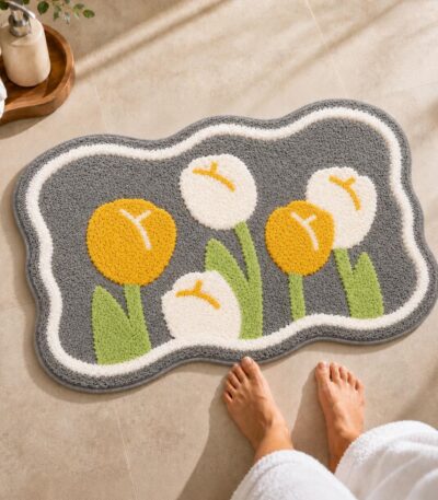 Tulips Bathroom Mat