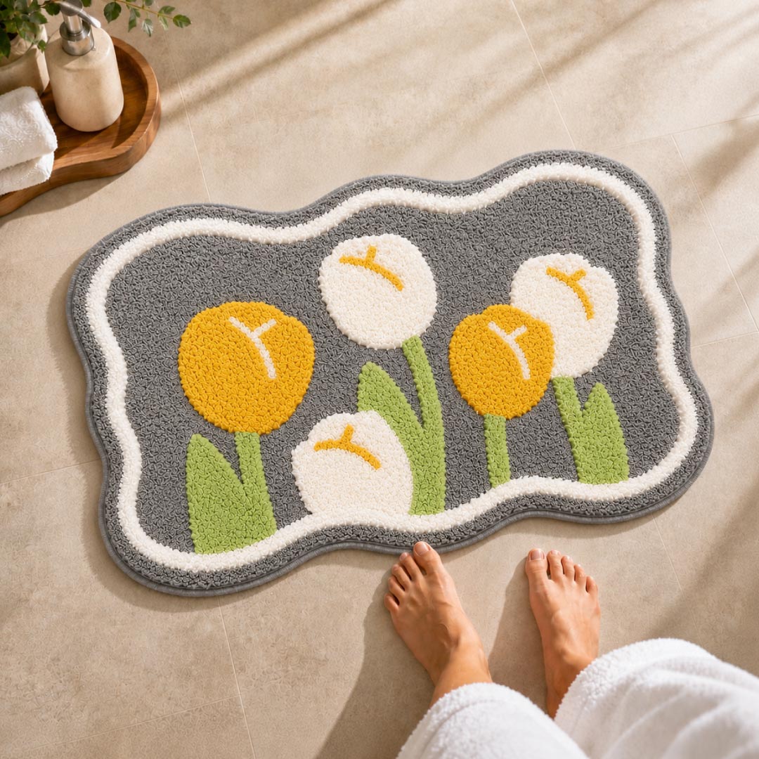 1_18aa51e3-639a-46dc-b622-5d39b9f0dd16.jpg Tulips Bathroom Mat