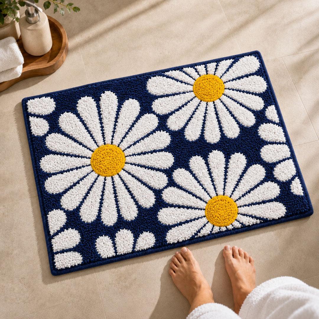 1_34204ae6-af7a-4aab-9c0e-f25bd24d5208.jpg Flower Blue Bathroom Mat