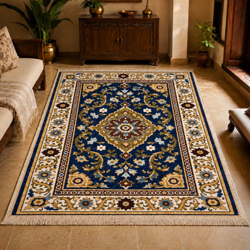 Midnight Bloom Persian Carpet