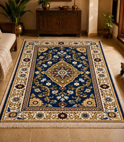 Midnight Bloom Persian Carpet