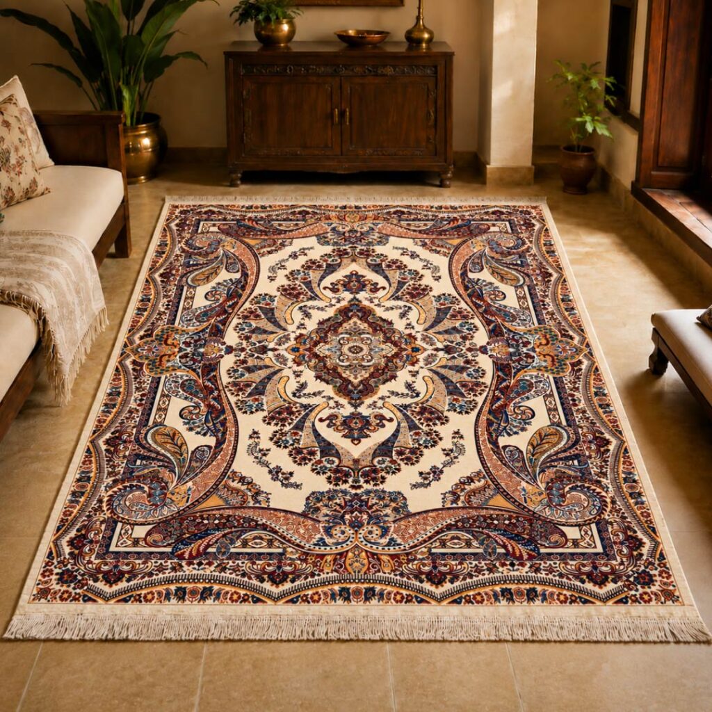 Amber Paisley Persian Carpet