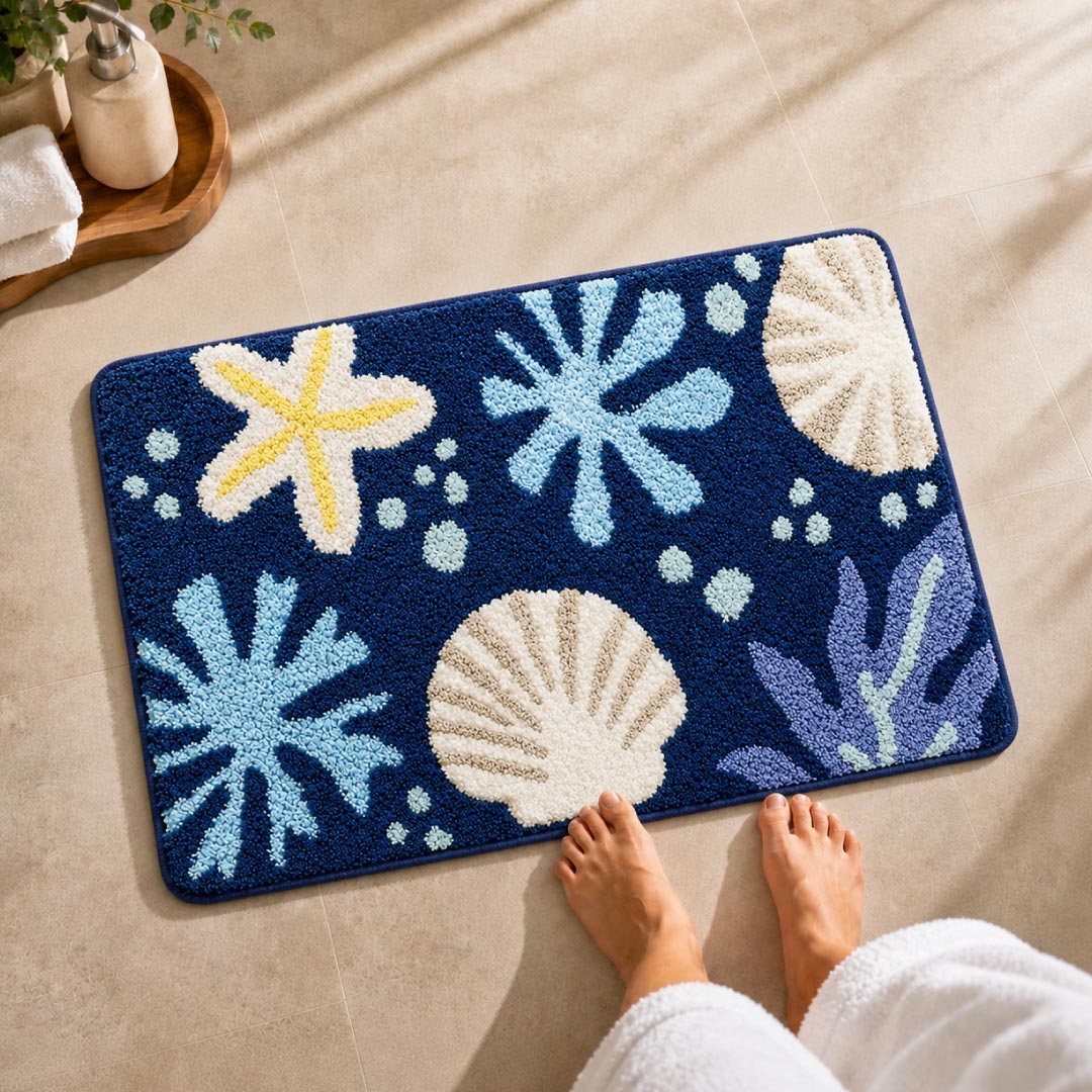 1_9446079e-ec09-4b96-b4bf-d1b286c65bab.jpg Seashell Bathroom Mat