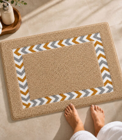 RT Beige Bathroom Mat
