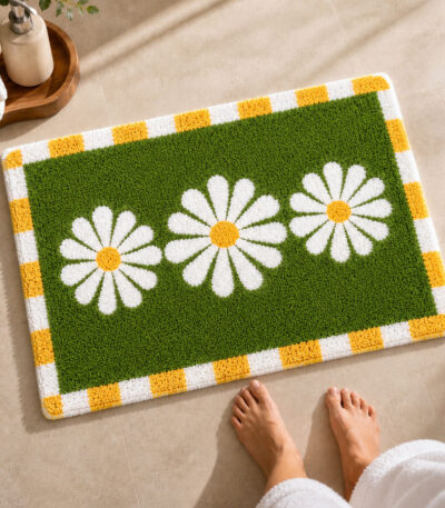 Blossom Green Bathroom Mat