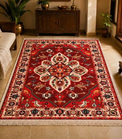 Ruby Lattice Persian Carpet