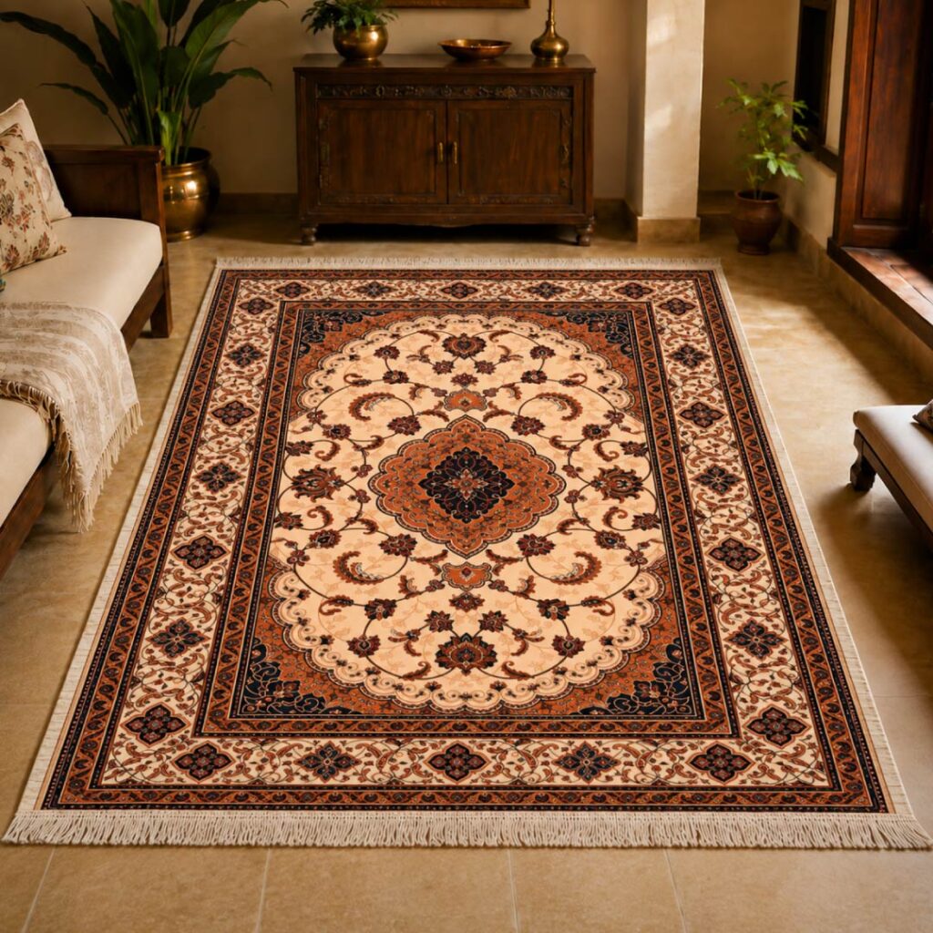 Ivory Garden Persian Carpet