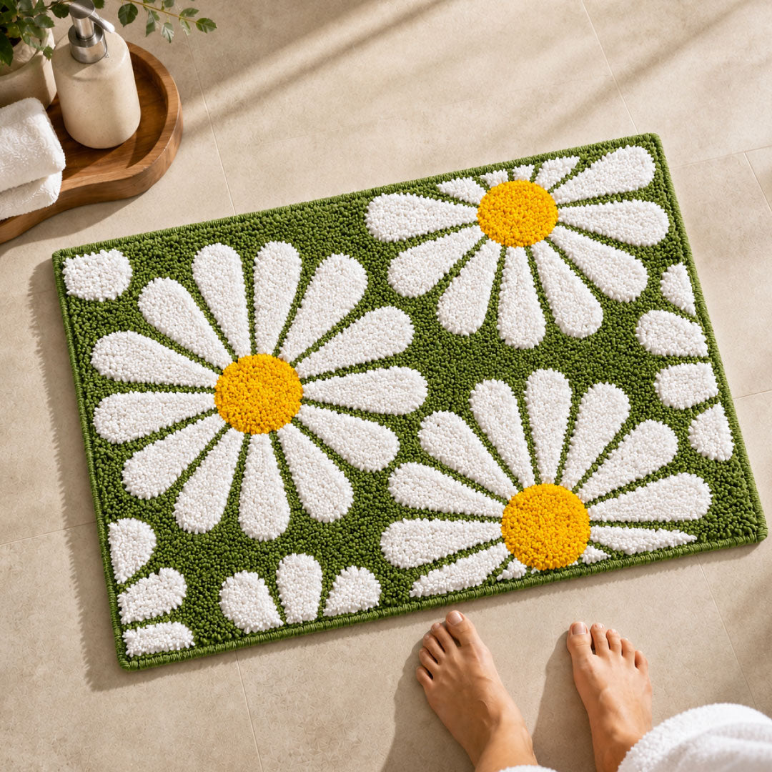 1_ed128ec3-f694-4a9c-8b5c-8d58dc57045e.jpg Flower Green Bathroom Mat