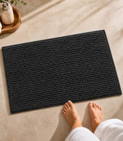 Shaggy Grey Bathroom Mat