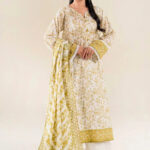 2PC stitched Printed Lawn Shirt & Dupatta | KSD-3827