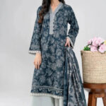 2PC stitched Printed Lawn Shirt & Dupatta | KSD-4099