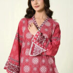 2PC stitched Printed Lawn Shirt & Dupatta | KSD-4100