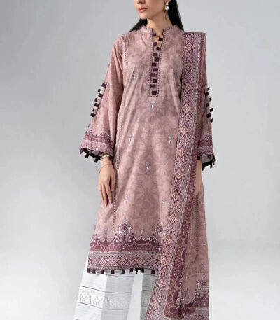 2PC stitched Printed Lawn Shirt & Dupatta | KSD-4101