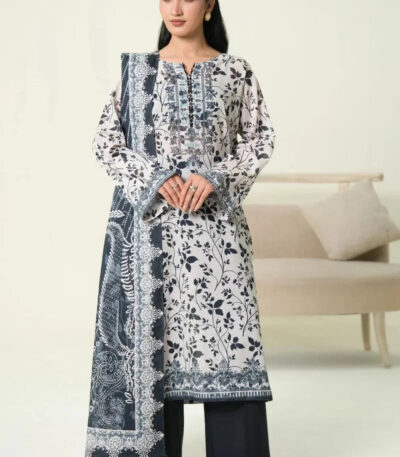 2PC stitched Printed Lawn Shirt & Dupatta | KSD-4102