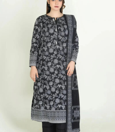 2PC Stitched Printed Lawn Shirt & Dupatta | RTW-KSD-3869