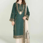 2PC Stitched Printed Lawn Shirt & Dupatta | RTW-KSD-3875