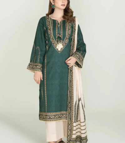 2PC Stitched Printed Lawn Shirt & Dupatta | RTW-KSD-3875