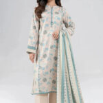 2PC stitched Printed Lawn Shirt & Dupatta | RTW-KSD-4037