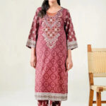 2PC Stitched Printed Lawn Shirt & Trouser | RTW-KST-3860