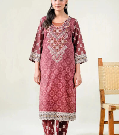 2PC Stitched Printed Lawn Shirt & Trouser | RTW-KST-3860