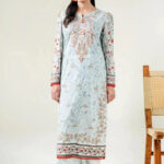2PC Stitched Printed Lawn Shirt & Trouser | RTW-KST-3862