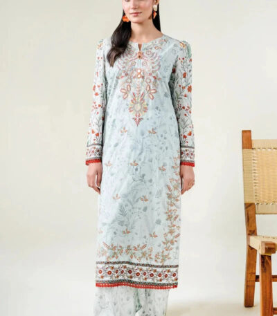 2PC Stitched Printed Lawn Shirt & Trouser | RTW-KST-3862