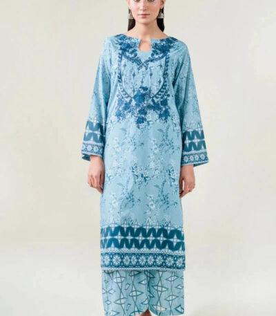 2PC Stitched Printed Lawn Shirt & Trouser | RTW-KST-3863