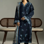 3PC Embroidered stitched Cambric Suit KCCE-4219