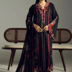 3PC Embroidered stitched Cambric Suit KCCE-4223
