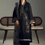 3PC Embroidered stitched Cambric Suit KCCE-4229