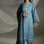 3PC Embroidered stitched Cambric Suit KCCE-4230