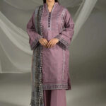 3PC Embroidered stitched Cambric Suit KCCE-4231