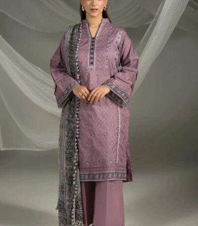 3PC Embroidered stitched Cambric Suit KCCE-4231