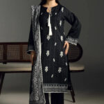 3PC Embroidered stitched Cambric Suit KCCE-4295