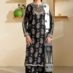 3PC Embroidered stitched Khaddar Suit KKHE-4251
