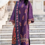 3PC Embroidered stitched Khaddar Suit KKHE-4280