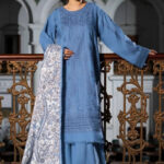 3PC Embroidered stitched Khaddar Suit KKHE-4281