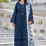 3PC Embroidered stitched Khaddar Suit KKHE-4285