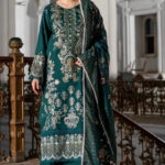 3PC Embroidered stitched Khaddar Suit KKHE-4286