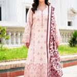 3PC Embroidered stitched Khaddar Suit KKHE-4289