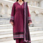 3PC Embroidered stitched Khaddar Suit KKHE-4292