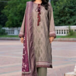 3PC Embroidered stitched Khaddar Suit KKHE-4294
