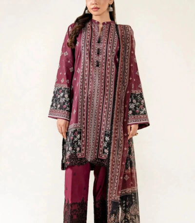 3PC Embroidered stitched Lawn Suit KC-4012