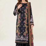 3PC Embroidered stitched Lawn Suit KC-4013