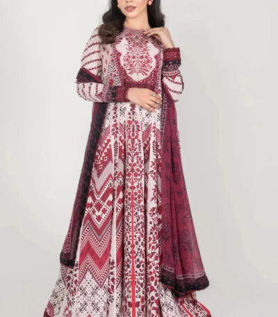 3PC Embroidered stitched Lawn Suit | KC-4143