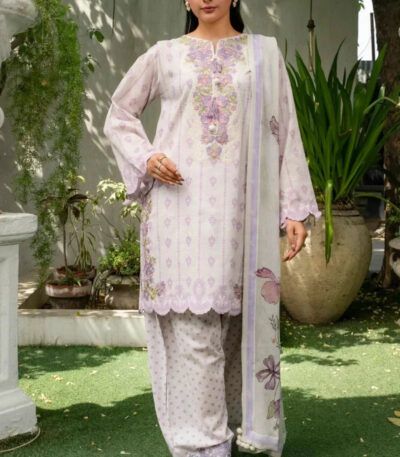 3PC Embroidered stitched Lawn Suit KC-4147