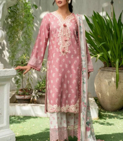 3PC Embroidered stitched Lawn Suit KC-4149