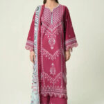 3PC Embroidered stitched Lawn Suit | KCE-4084