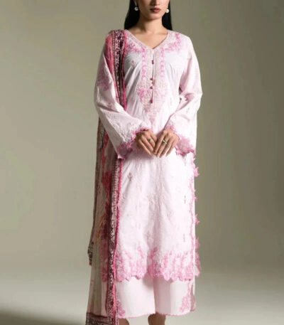 3PC Embroidered stitched Lawn Suit | KCE-4086