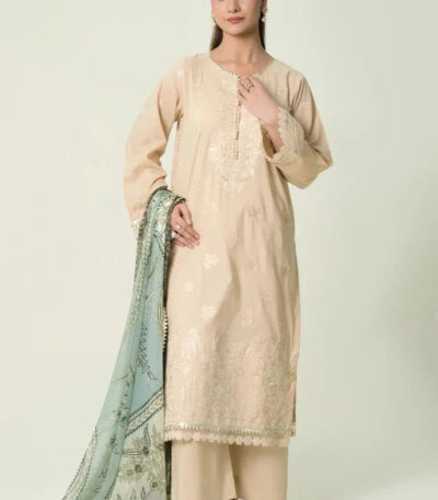 3PC Embroidered stitched Lawn Suit | KCE-4087